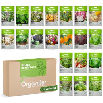 Salade Zaden Pakket - 20 soorten, Verzenden, Gehele jaar, Volle zon