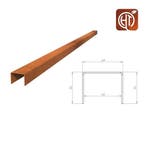Cortenstaal u-profiel 150x6,4x5cm, Overige materialen, 100 tot 200 cm, Nieuw, Minder dan 25 cm