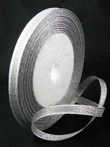 2 meter zilver lint 6mm (Lint voor armbandjes), Ophalen of Verzenden, Nieuw, Draad