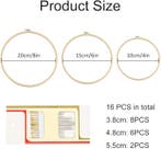 Borduur Set DIY - Compleet - 3 Bamboe Ringen - Naalden en, Hobby en Vrije tijd, Knutselen, Verzenden, Nieuw