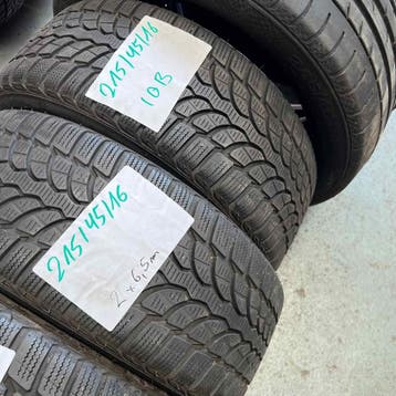 2 x Bridgestone Blizzak LM-32 215-45-16 10BWinterbanden 6..., 16 inch, Band(en), Personenwagen, Gebruikt