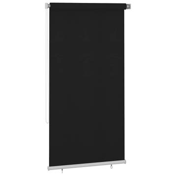 vidaXL Rolgordijn voor buiten 125(B)x230(H) cm zwart, Huis en Inrichting, Stoffering | Gordijnen en Lamellen, Verzenden, Nieuw