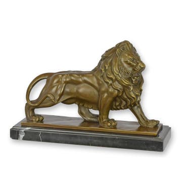 A BRONZE SCULPTURE OF A LION (Beeldjes - Decoratie), Verzenden, Nieuw