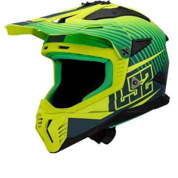 LS2 MX708 Fast II Duck M.H-V Groen H-V Geel Offroad Helm, Motoren, Nieuw met kaartje, Overige merken, Heren, Offroadhelm