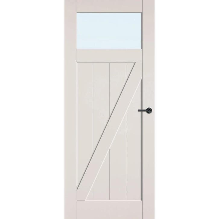 Bruynzeel Barn binnendeur BRZ 22-420 88x231,5 (Stomp), Doe-het-zelf en Verbouw, Deuren en Horren, Nieuw, Glas, Binnendeur, 215 cm of meer