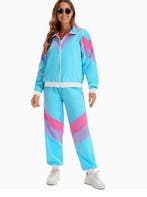 Jaren ‘90 Trainingspak – Lichtblauw/Paars/Roze - - Maat M, Ophalen of Verzenden, Nieuw, Maat 48/50 (M)