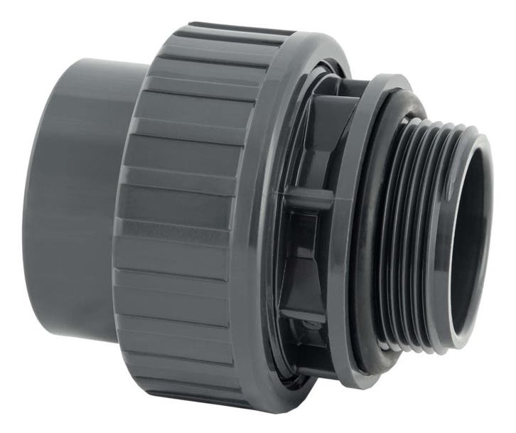 Koppeling met O-ring 50mm x 2 buitendraad 10bar - grijs, Tuin en Terras, Zwembad-toebehoren, Nieuw, Verzenden