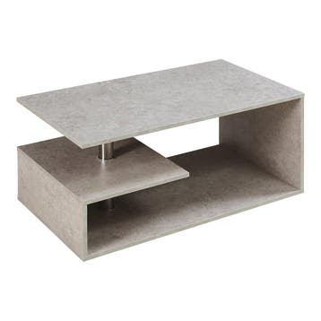 Salontafel Haarlem rechthoekig betonkleurig licht 90x50x41 c, Verzenden, Nieuw