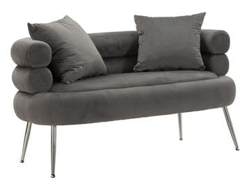 BANK SILVERY PLUS MET KUSSENS CM 133X68X69, Ophalen of Verzenden, Nieuw