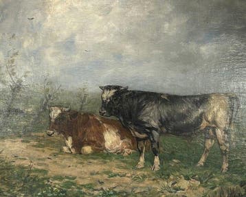 Europese school (XVIII) - Koe en Stier
