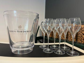 Louis Roederer - Champagne koeler - Plastic, Glas - en 6, Antiek en Kunst