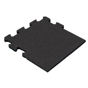 Rubber tegel 25 mm - 50 x 50 cm - Zwart - Puzzelsysteem -, Verzenden, Nieuw