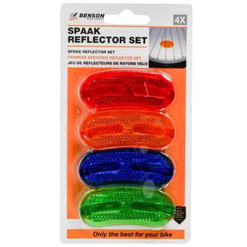 Benson Fietsspaken reflectoren - kleurrijke clips - set v..., Ophalen of Verzenden, Nieuw