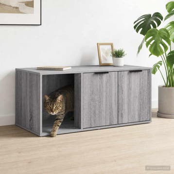 vidaXL Kattenkrat meubel Grijs Sonoma 100 x 49 x 45 cm, Verzenden, Nieuw