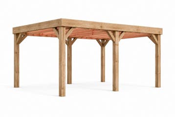 Carport 4 x 6 meter – Eiken & Douglas houtpakket, Tuin en Terras, Overkappingen, Nieuw, Carport