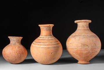 Cypriotisch Verzameling Terracotta-Vazen (Zonder