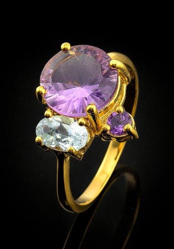 Amethist - Zilver - Ring - Elegante Trio