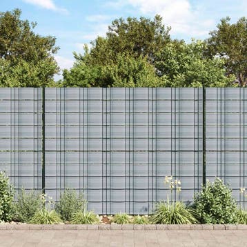 vidaXL Tuinschermen 10 st 252,5x19 m PVC grijs, Tuin en Terras, Verzenden, Nieuw, Kunststof, Minder dan 1 meter