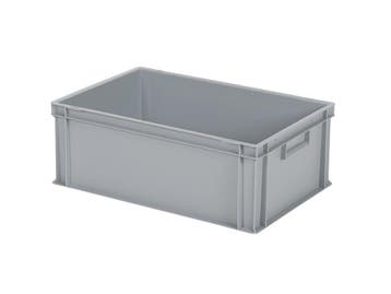 Stapelbak, 600x400x220 mm, euronorm, grijs pp, nieuw, 40 tot 60 cm, 50 tot 75 cm, Ophalen of Verzenden, Nieuw