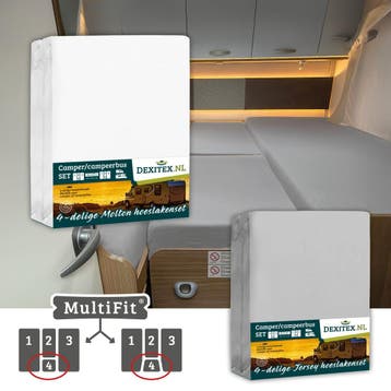Textielpakket  4 delig met midden matras -1 hoeslakenset(4, Eenpersoons, Verzenden, Nieuw, Wit