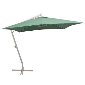 vidaXL Zweefparasol met aluminium paal 300x300 cm groen, Verzenden, Nieuw, 3 tot 4 meter, Zweefparasol