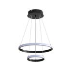 2 Ring Zwarte LED Hanglamp Dubbele Ringen, Verzenden, Nieuw