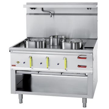 Wok-fornuis | 3 Branders + Watergordijn | 23.8kW + 11.25kW |, Verzenden, Nieuw in verpakking