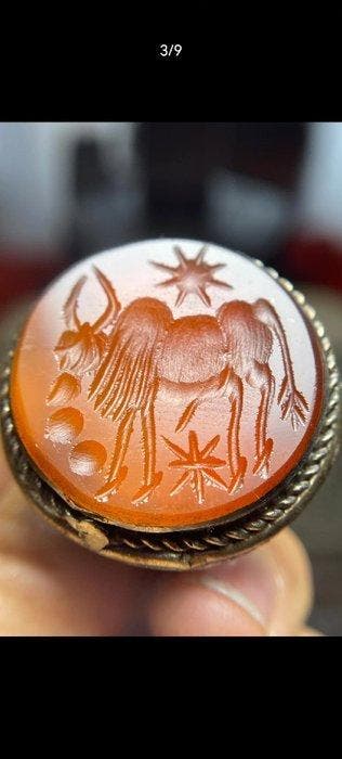 koperen replica Ring - West-Aziatische oude zegelring, Sieraden, Tassen en Uiterlijk, Antieke sieraden