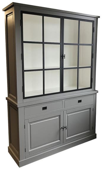 Buffetkast Soest grijs met stalen deuren 150cm, Ophalen of Verzenden, Nieuw