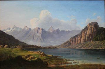 Josef Hölzl (1809-1891) - Monumental painting with a, Antiek en Kunst