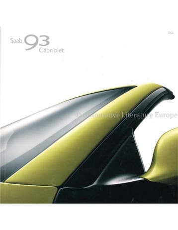 2006 SAAB 9-3 CABRIOLET BROCHURE DUITS, Nieuw, Author
