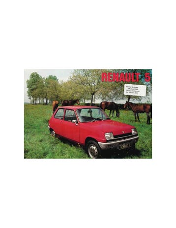 1975 RENAULT 5 BROCHURE ENGELS, Nieuw, Renault, Author