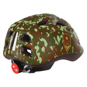 Polisport Kinderhelm Junior Army S 52/56 met LED, Verzenden, Nieuw