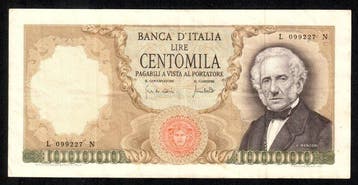 Italië. 100000 Lire 19/07/1970 Rara (Zonder minimumprijs)