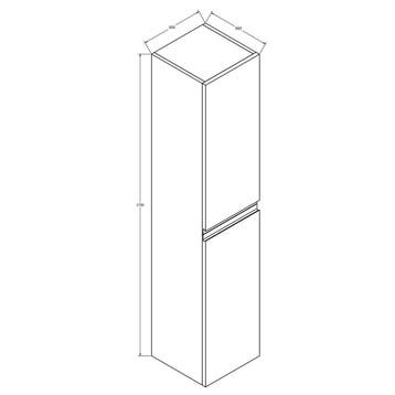 Kolomkast Sanimar Genua Omkeerbaar Wit 170 x 35 x 35 cm, Ophalen of Verzenden, Nieuw
