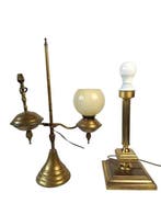 Free Light Schutzkl. II - Tafellamp (2) - Messing, Glas,