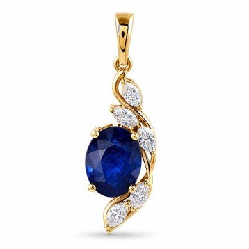 Zonder minimumprijs - Hanger - 14 karaat Geel goud - 2.91ct.