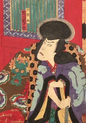 Jiraiya gespeeld door kabuki acteur Ichikawa Danjuro -, Antiek en Kunst