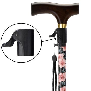 MultiMotion wandelstok met drukknop verstelling Bloemen, Ophalen of Verzenden, Nieuw