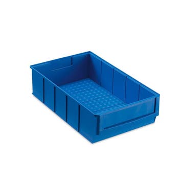Magazijnbak, 300x183x81 mm, blauw kunststof, nieuw - Nieuw,, Ophalen of Verzenden