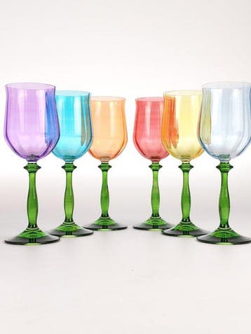 Secoloventesimo - Kelk (6) - Le Fleurs - Emaille, Kristal -