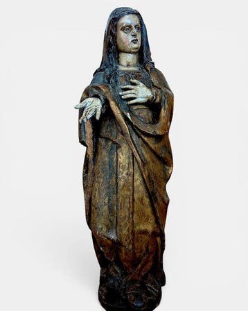 Escuela Hispanoflamenca Castellana - sculptuur, Antigua, Antiek en Kunst
