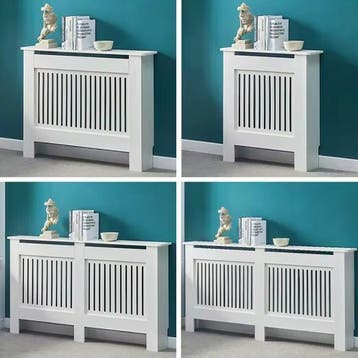 Moderne Witte MDF Radiatorafdekking met Grilldesign, Verzenden, Nieuw