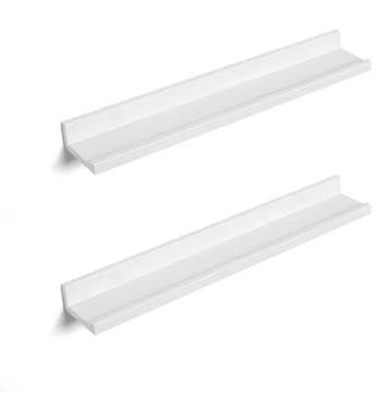 Set van 2 Zwevende Wandplanken – Wit Hoogglans 60x10x5 cm, Verzenden, Nieuw