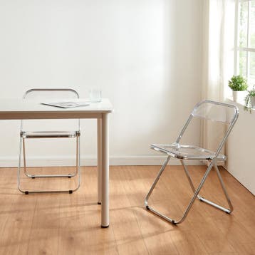 Klapstoel set van 2 Pornainen 74x46x47 cm transparant [en.ca, Huis en Inrichting, Stoelen, Verzenden, Nieuw