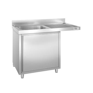 GGM Gastro | Spoelkast - 1200x600mm - met 1 spoelbak links |, Verzenden, Nieuw, Inbouw