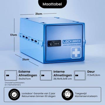 2dekans | Lockabox One™ Opbergbox met Cijferslot -, Ophalen of Verzenden, Zo goed als nieuw