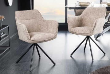 Bureaustoel VERONA champagne beige structuurstof met, Ophalen of Verzenden, Nieuw