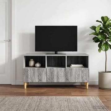 vidaXL TV-kast 102 x 34,5 x 50 cm Grijs Sonoma Bewerkt hout, Minder dan 50 cm, Verzenden, Nieuw, Minder dan 100 cm
