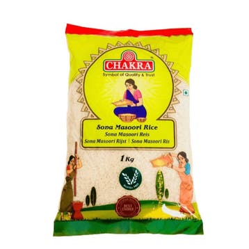Sona Masoori Rijst - 1 kg (Chakra), Ophalen of Verzenden, Nieuw